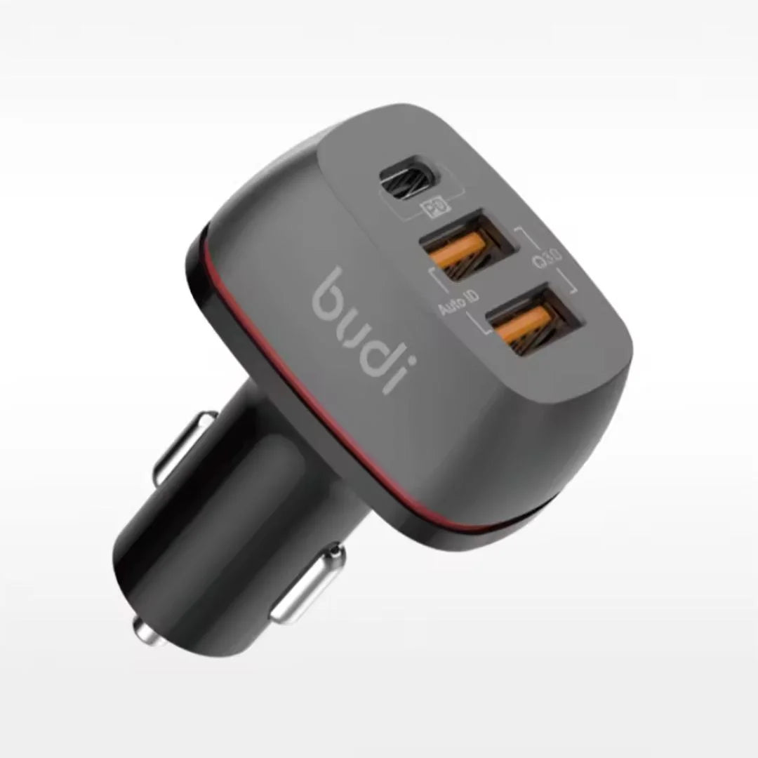 Budi 60W and 48W Dual USB-C & USB-A Car Charger