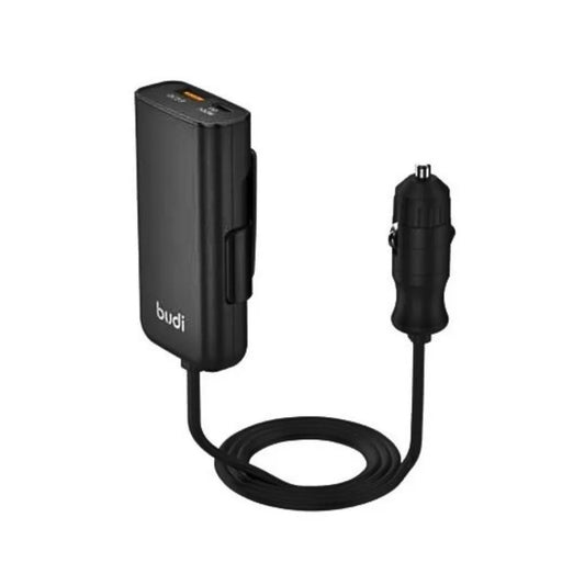 Budi PD 118W Car Charger - 1 USB-A & 1 Type-C Port with 1.5m Cable