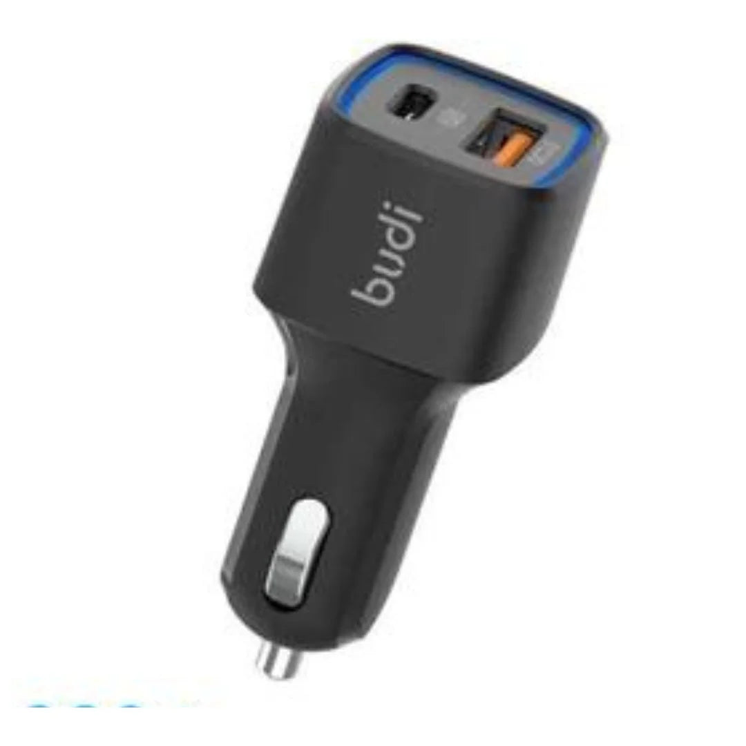 2.4A 12W Budi USB-A Dual Car Charger