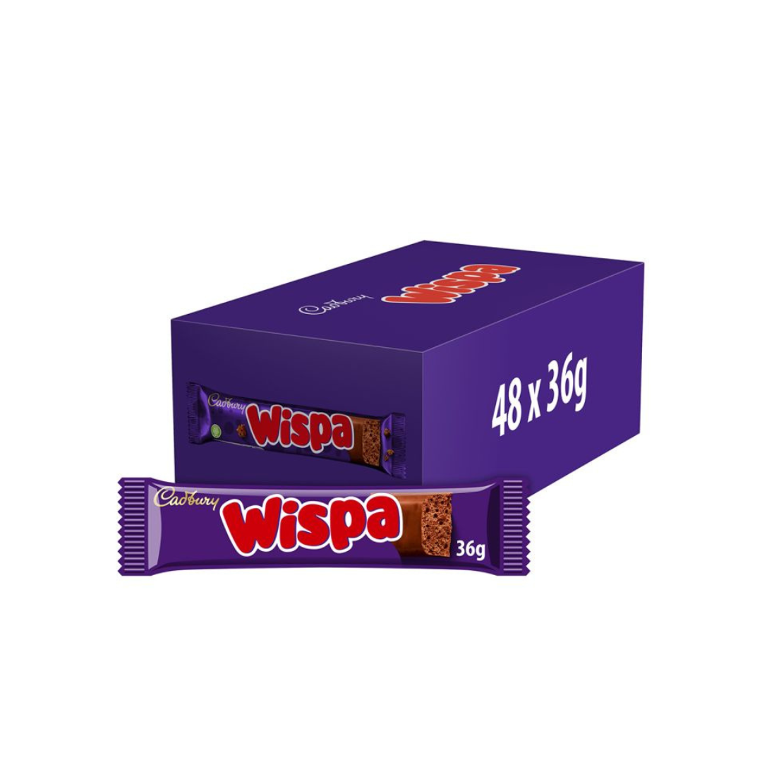 Wispa Chocolate Bar (Pack of 48x 36gram)