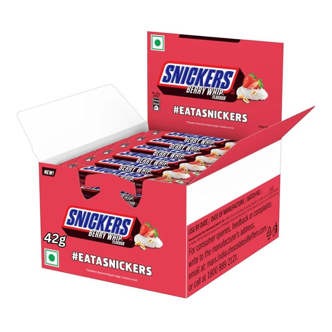 Snickers Candy Bar - Classic Butter scotch,Almond,Kesar pista and Berry whip-Treat (24 x 50g)