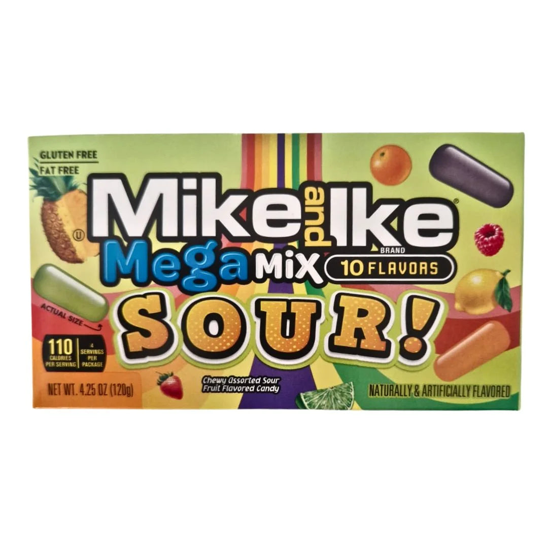 Mike and Ike Chewy Fruit Gum Assortment - 9 Flavor Fiesta (24x22g)