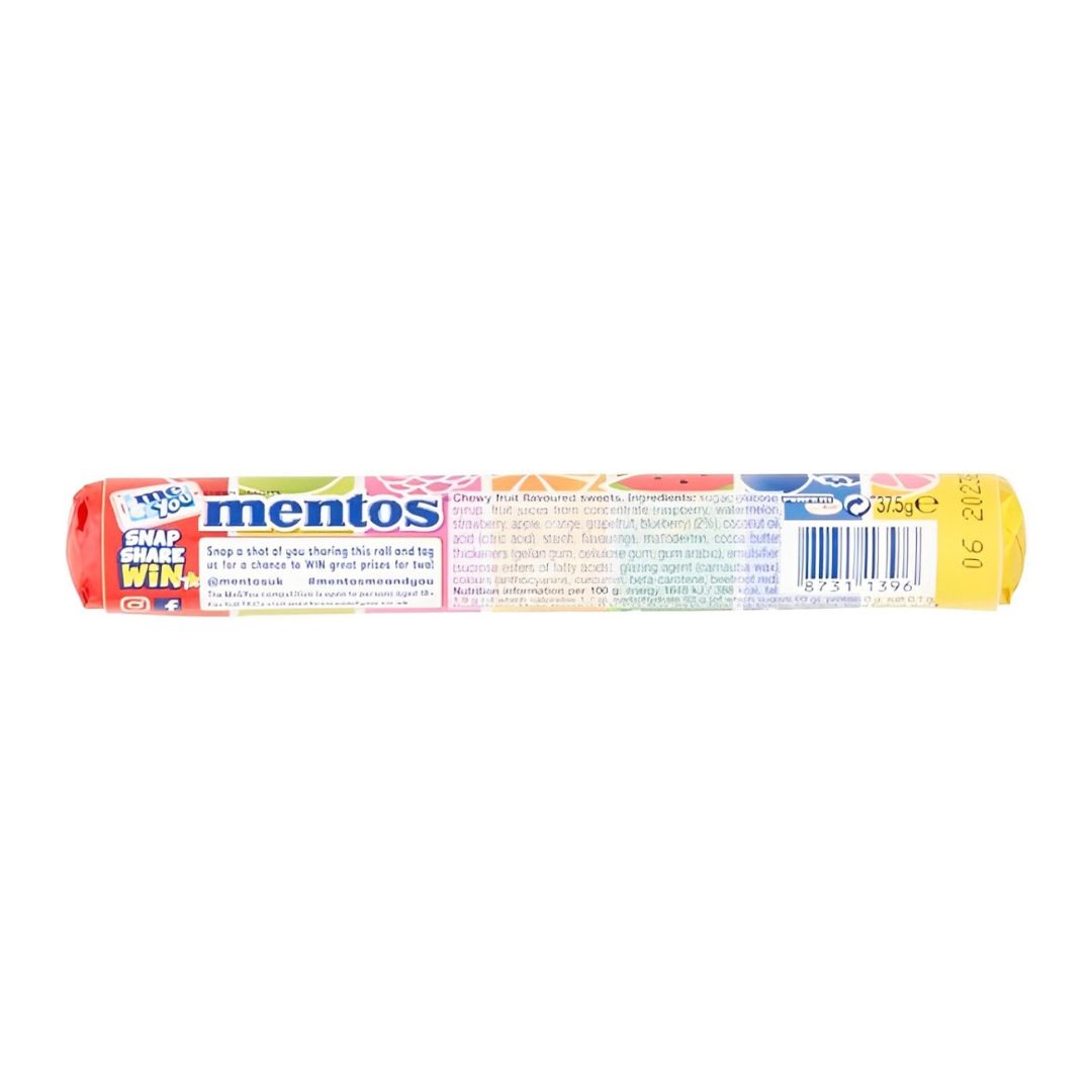 Mentos The chew mints  - A Burst of Fruity Flavors in Every Chew (Pack of 40x 37gram)