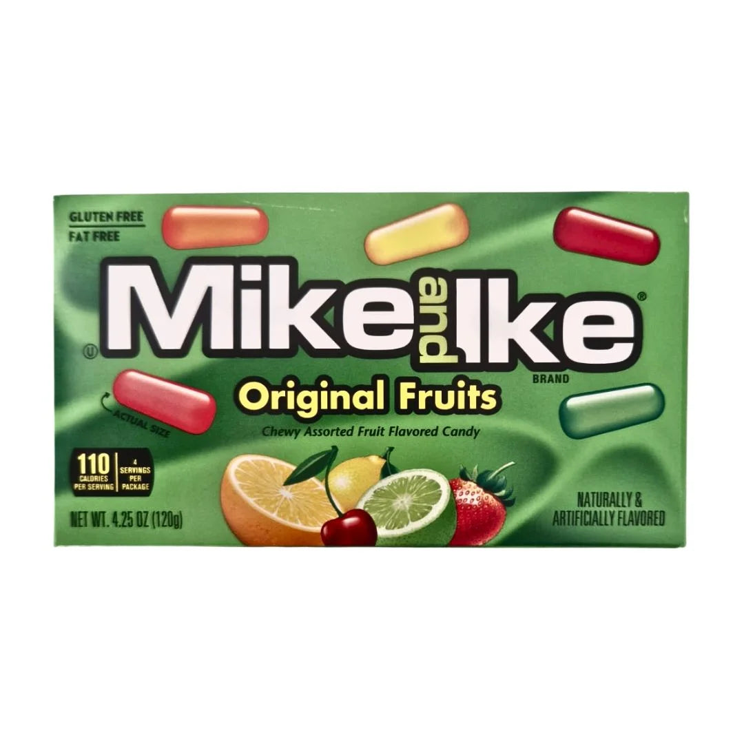 Mike and Ike Chewy Fruit Gum Assortment - 9 Flavor Fiesta (24x22g)