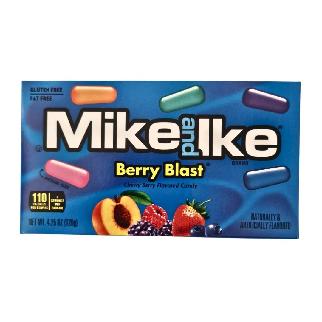 Mike and Ike Chewy Fruit Gum Assortment - 9 Flavor Fiesta (24x22g)