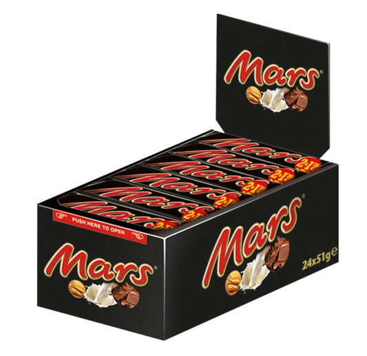 Mars Chocolate Bar - Classic Indulgence (Pack of 24 x 51gram)