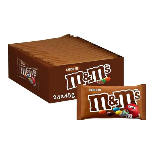 M&M's - Colorful Chocolate Candy (Pack of 24x45g)