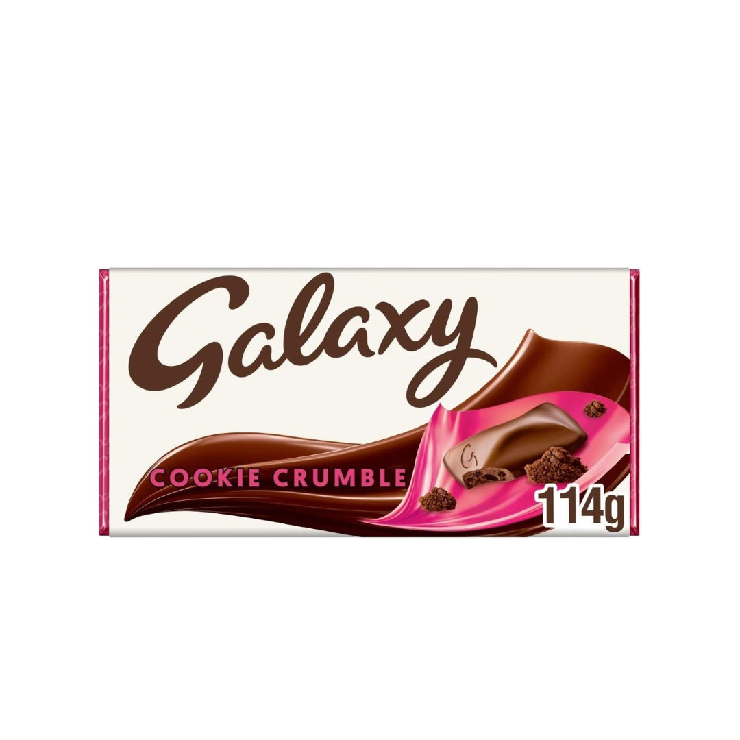 Galaxy Cookie Crumble -Chocolate with Cookie Pieces (Pack of 24x 114gram)