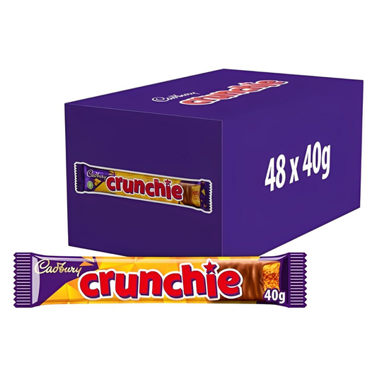 Cadbury Crunchie - Crispy Honeycomb Chocolate Bar 48 x 40Gram