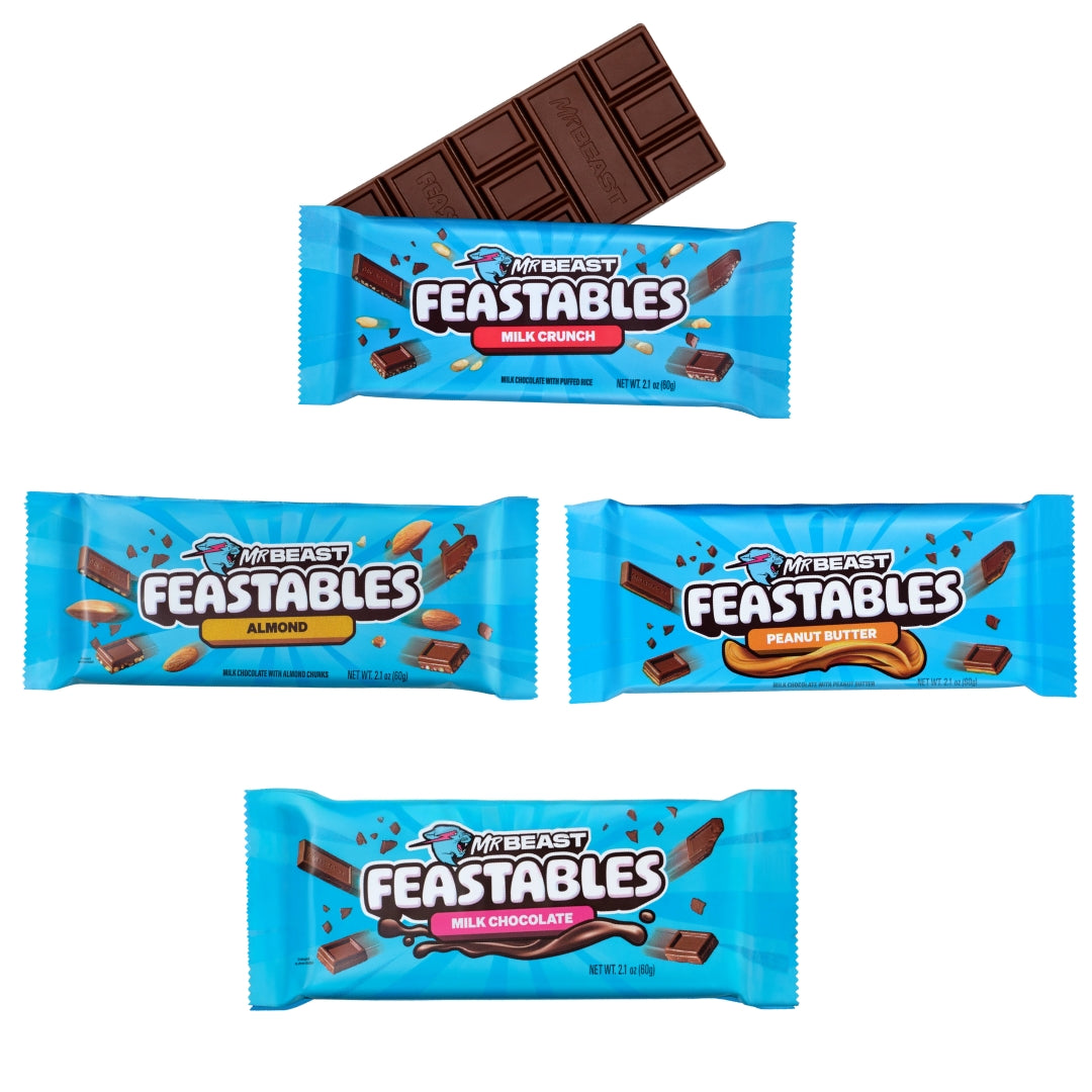 Feastables MrBeast Chocolate Variety Pack of 4