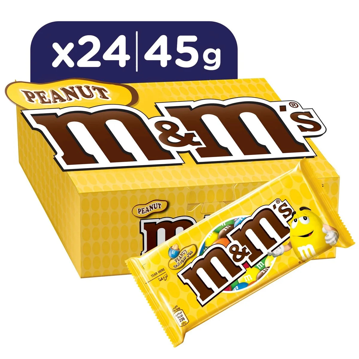 M&M's - Colorful Chocolate Candy (Pack of 24x45g)