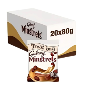 20x Galaxy Minstrels Milk Chocolate Buttons Treat Bag 80g
