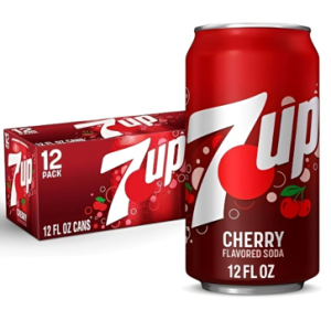7UP Cherry Flavored Soda, 12 fl oz cans, 12 pack (355)