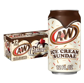 A&W Ice Cream Sundae Soda Limited Edition, 12 fl oz, 12 count