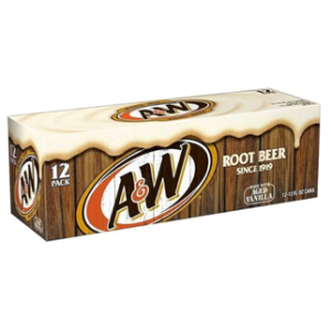 A&W Root Beer, 355mL Cans, Pack of 12