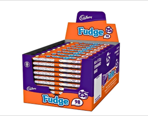 Cadbury Fudge Chocolate Bar 22gx 60pk