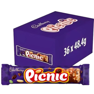 Cadbury Picnic Chocolate Bar 48.4g Full Box 36 Bars