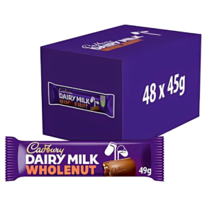 Dairy Milk Whole Nut Chocolate Bar 49g (Box of 48)
