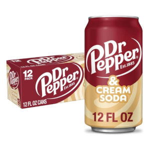 Dr Pepper Drink Can 12x355ml Pack, Cream Soda energy drink
