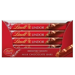 Lindt LINDOR Milk Chocolate Bars 38 g (Pack Of 24)
