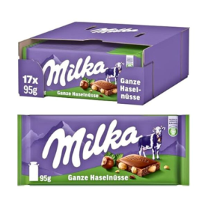 Milka Hazelnut Bar 22 x 100 g - Alpine Milk Chocolate Bar