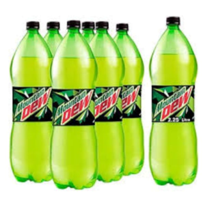 Mountain Dew Carbonated Citrus Flavoured Soft Drink- 2.25L (Pack of 6)