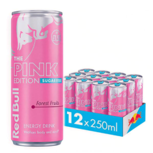 Red Bull Pink Edition Sugar Free Energy Drink- 250ml (Pack of 12) - Premium Energy Boost with Signature Formula