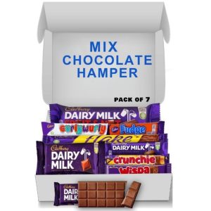 Cadbury Mixed Chocolate Hamper  Assorted Chocolate Bars Gift Box (Pack of 7)