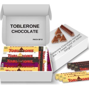 Toblerone Chocolate Hamper  Assorted Pack of 8 Flavours  Premium Swiss Chocolate Gift Box